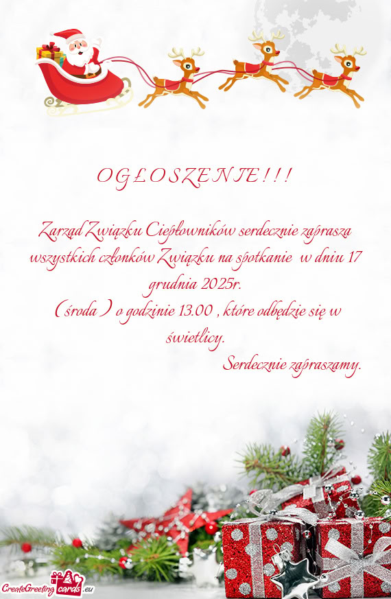 Zarząd Związku Ciepłowników serdecznie zaprasza wszystkich członków Związku na spotkanie w