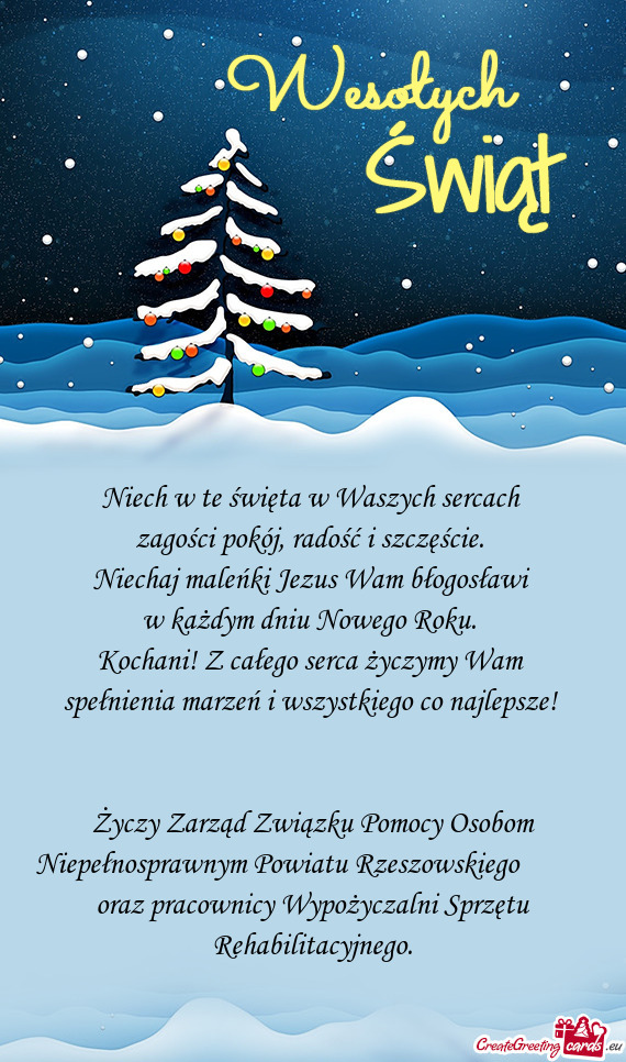 Zarząd Związku Pomocy Osobom Niepełnosprawnym Powiatu Rzeszowskiego   oraz pracow