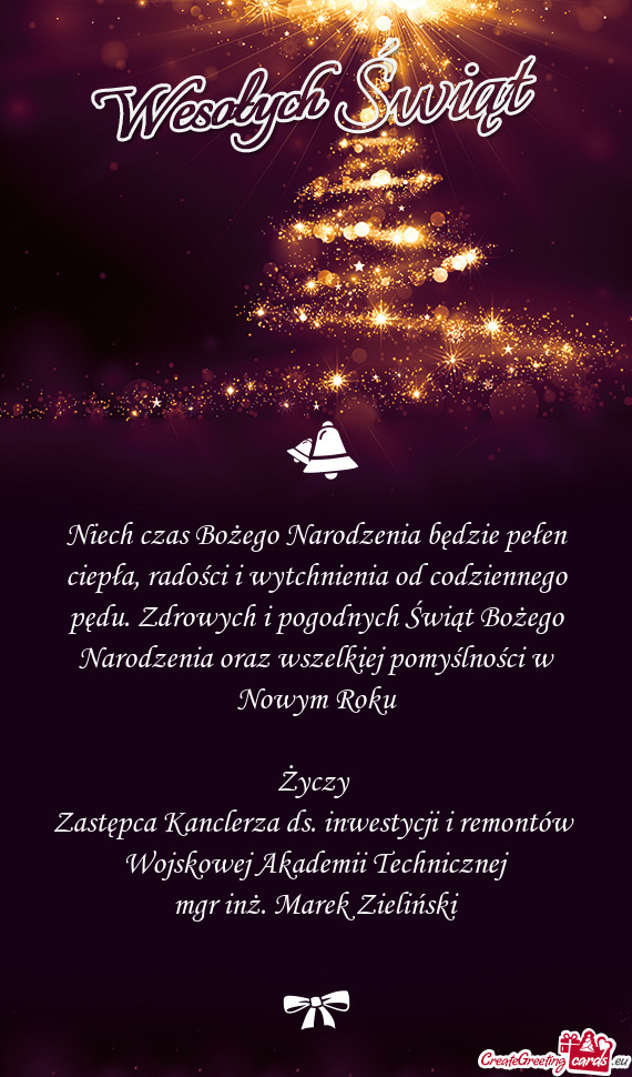 Zastępca Kanclerza ds. inwestycji i remontów