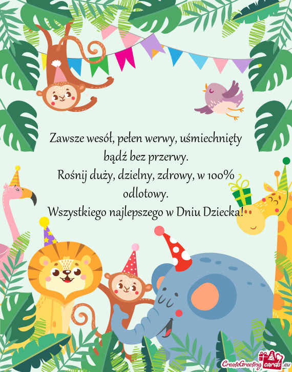 Zawsze wesół, pełen werwy, uśmiechnięty bądź bez przerwy