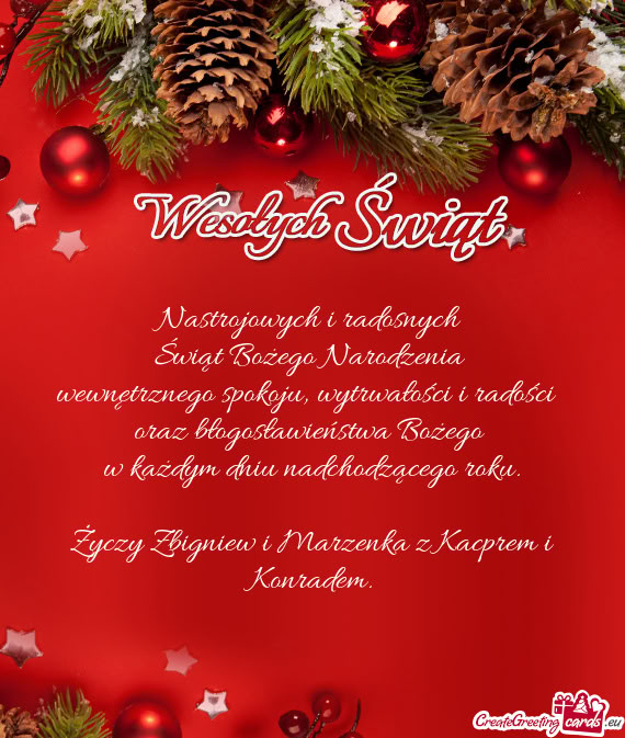 Zbigniew i Marzenka z Kacprem i Konradem