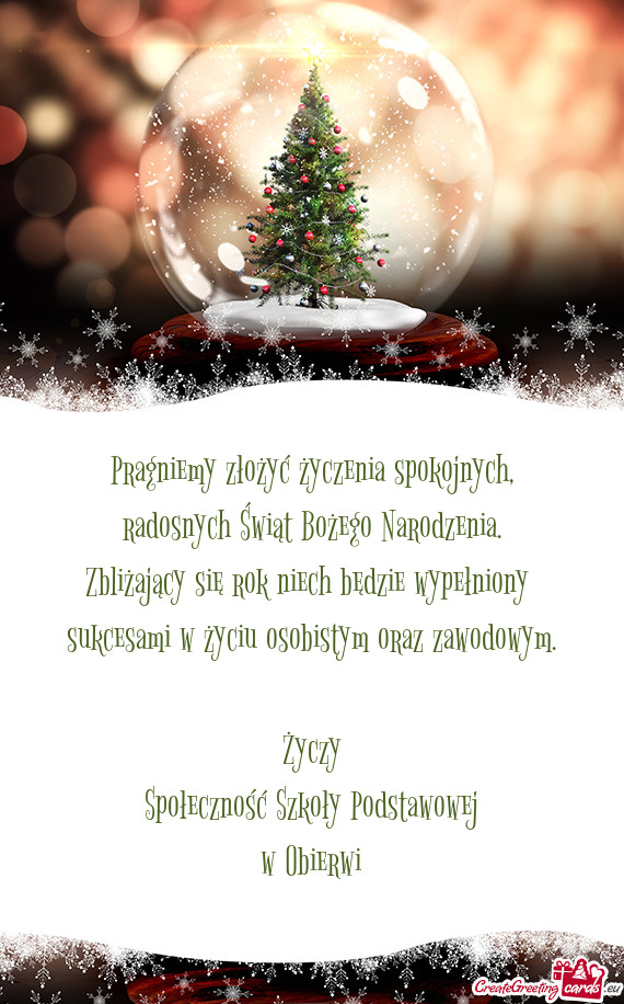 Zbliżający się rok niech będzie wypełniony sukcesami w życiu osobistym oraz zawodowym