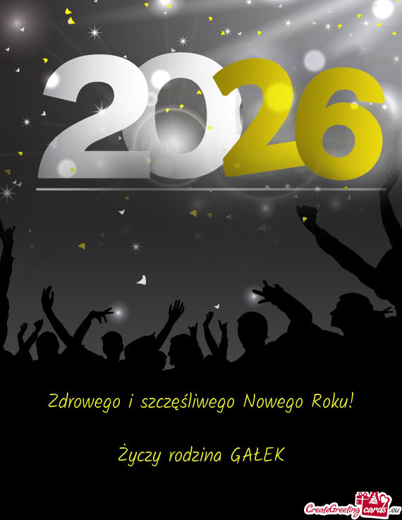 Zdrowego i szczęśliwego Nowego Roku! rodzina GAŁEK