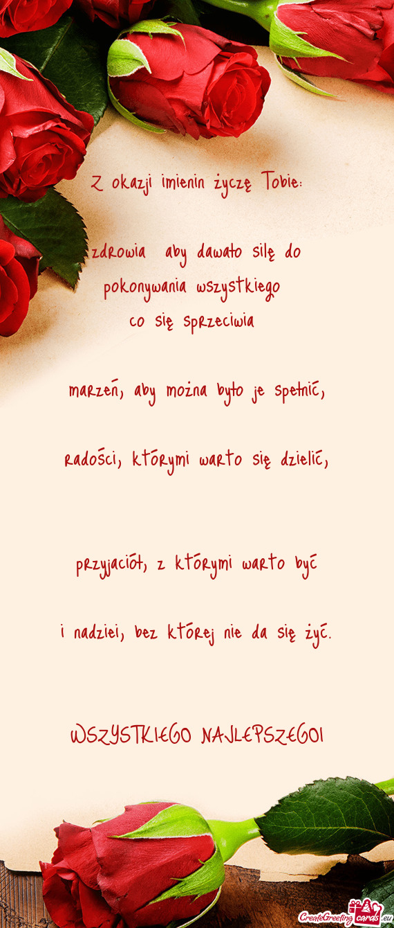 Zdrowia aby dawało silę do pokonywania wszystkiego