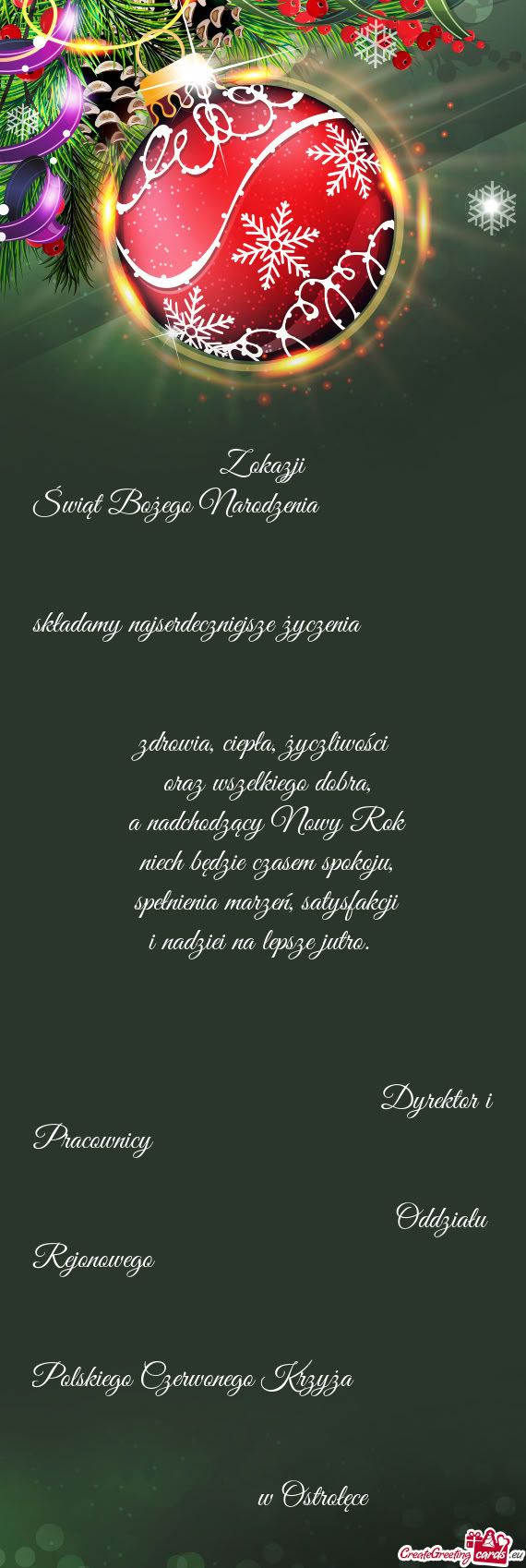 Zdrowia, ciepła, życzliwości