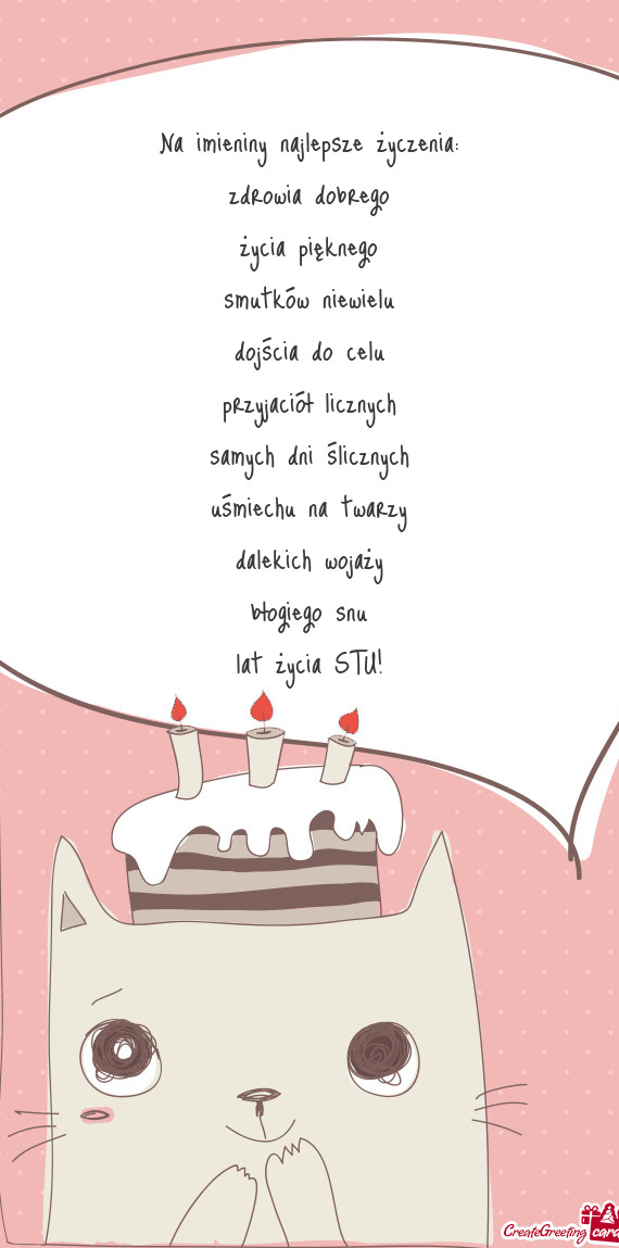 Zdrowia dobrego życia pięknego smutków niewielu dojścia do celu przyjaciół licznych sam