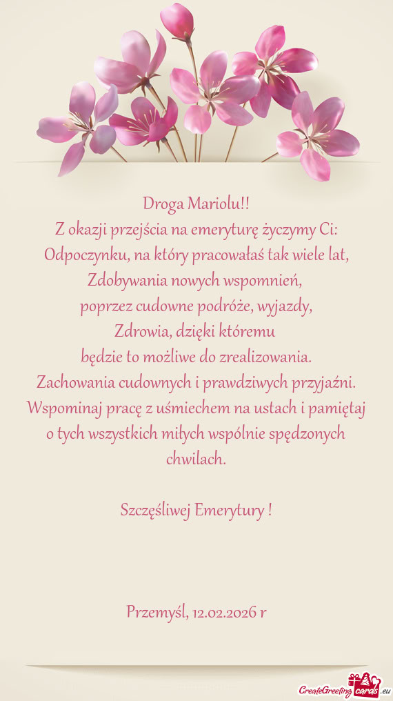 Zdrowia, dzięki któremu