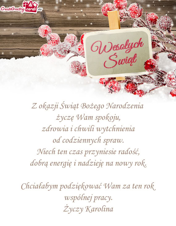 Zdrowia i chwili wytchnienia