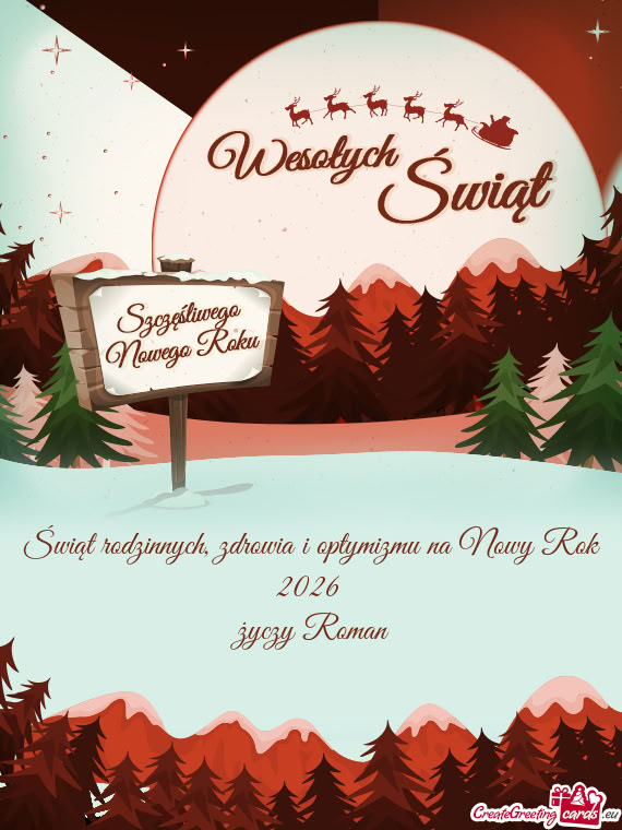 Zdrowia i optymizmu na Nowy Rok 2026 Roman