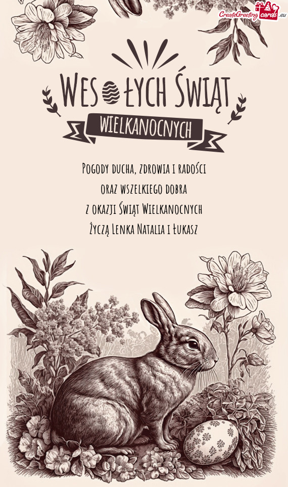Zdrowia i radości oraz wszelkiego dobra z okazji Świąt Wielkanocnych Życzą Lenka Natalia i