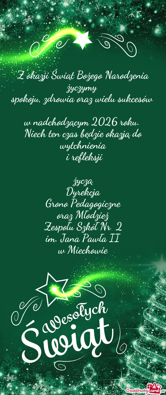 Zdrowia oraz wielu sukcesów w nadchodzącym 2026 roku