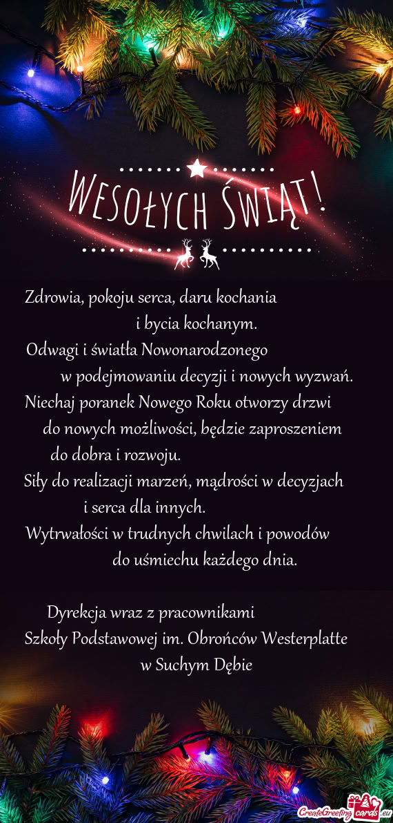 Zdrowia, pokoju serca, daru kochania      i bycia kochanym