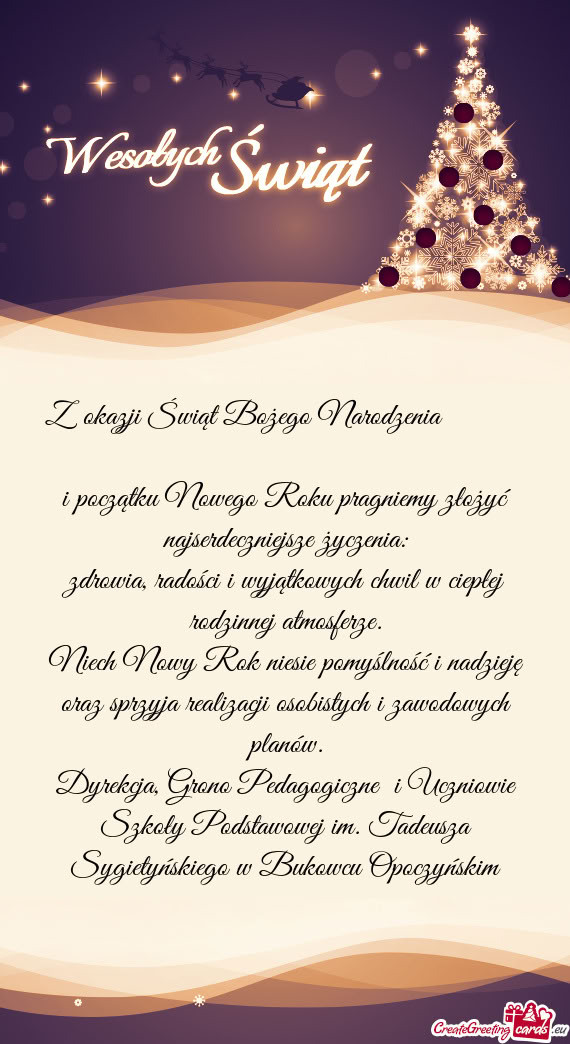 Zdrowia, radości i wyjątkowych chwil w ciepłej rodzinnej atmosferze