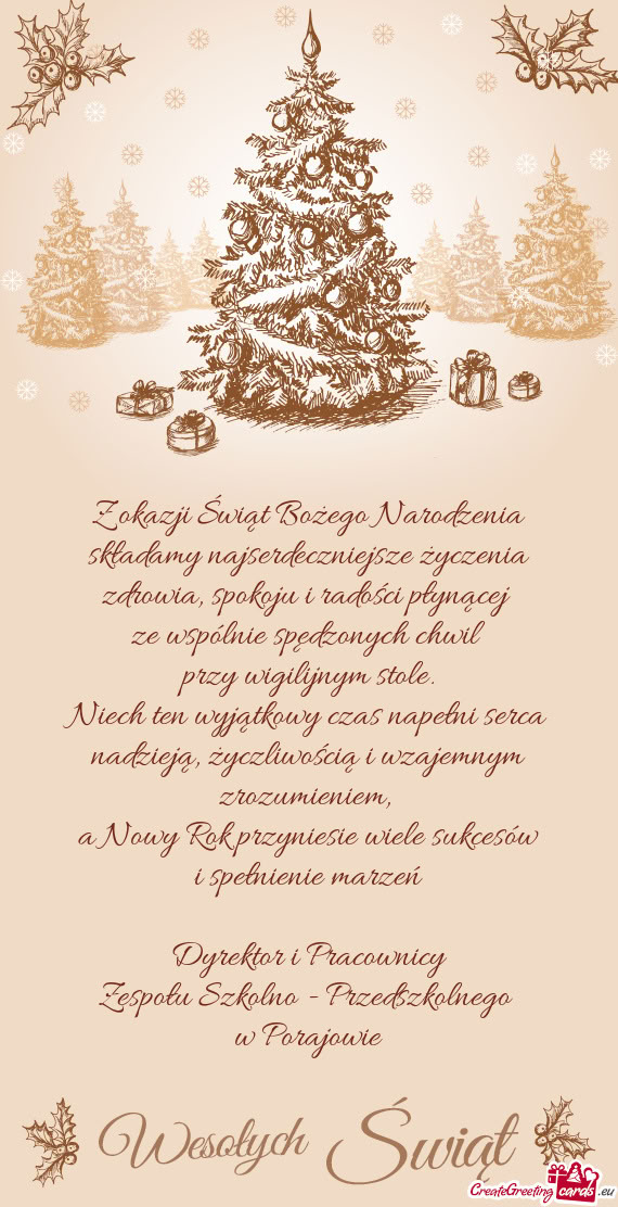 Zdrowia, spokoju i radości płynącej