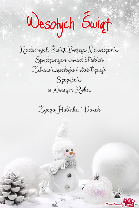 Zdrowia,spokoju i stabilizacji