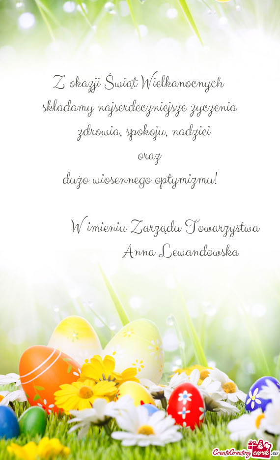 Zdrowia, spokoju, nadziei