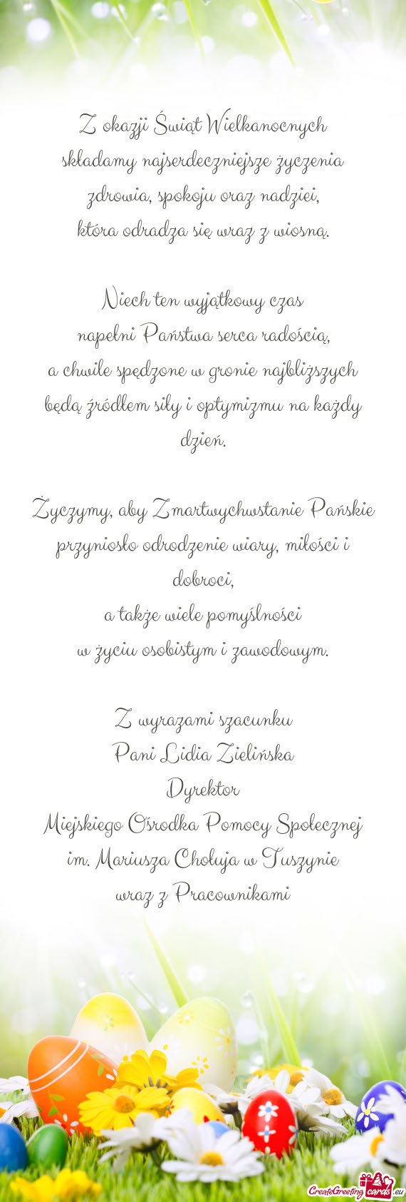 Zdrowia, spokoju oraz nadziei