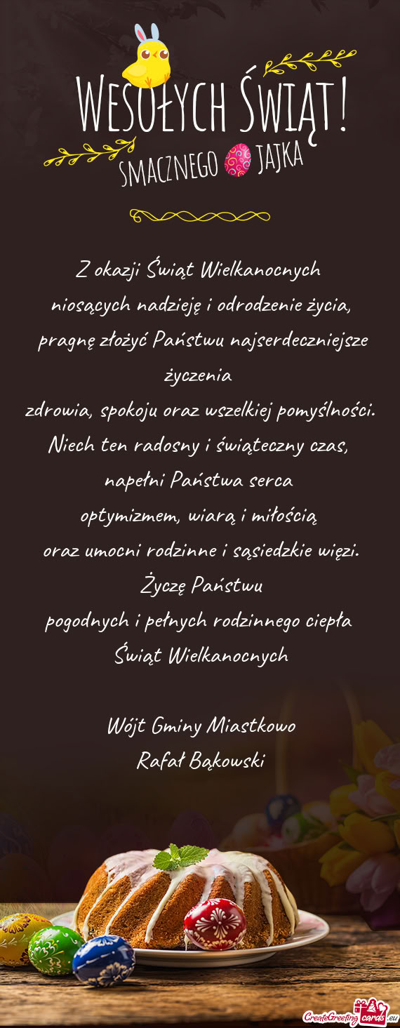 Zdrowia, spokoju oraz wszelkiej pomyślności. Niech ten radosny i świąteczny czas