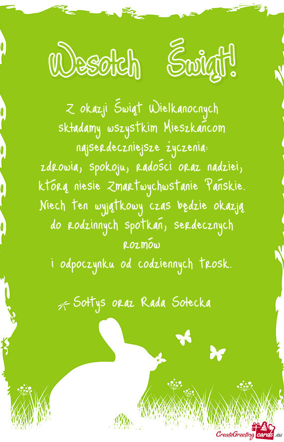 Zdrowia, spokoju, radości oraz nadziei