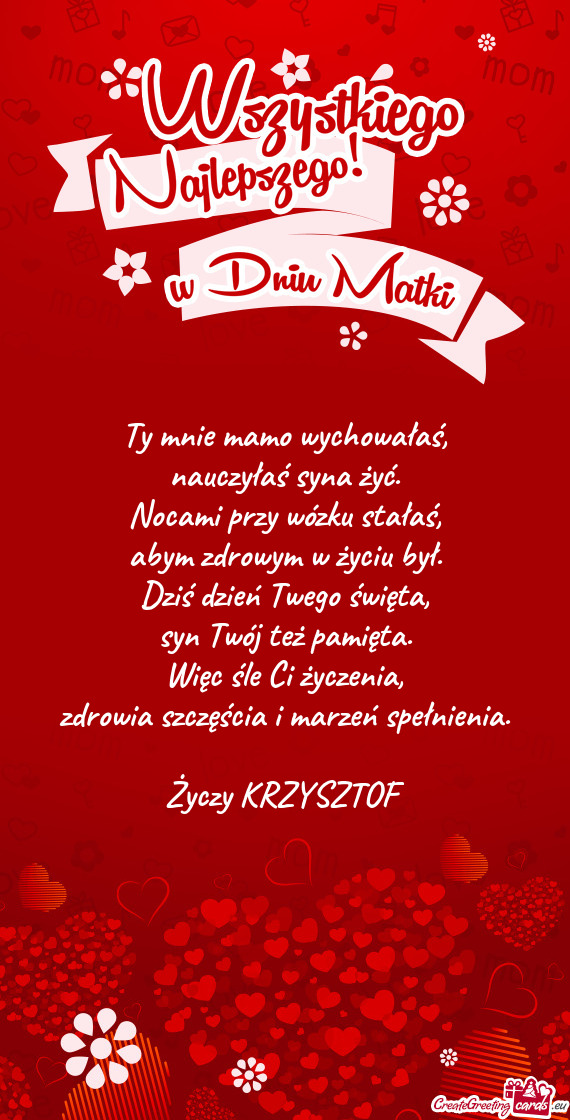 Zdrowia szczęścia i marzeń spełnienia