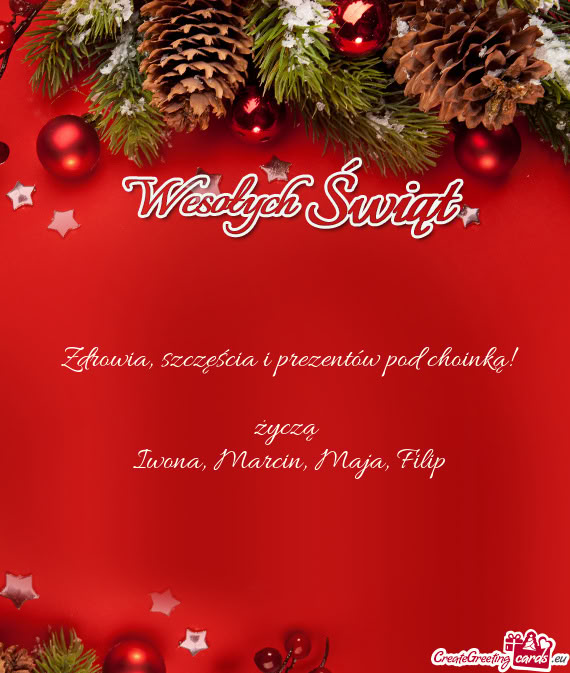 Zdrowia, szczęścia i prezentów pod choinką