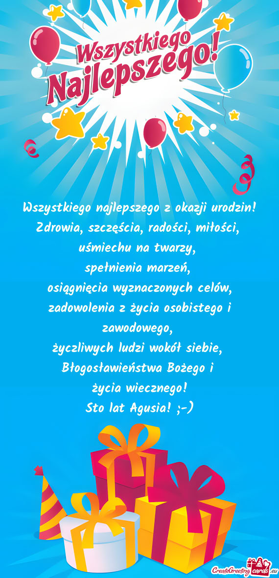 Zdrowia, szczęścia, radości, miłości