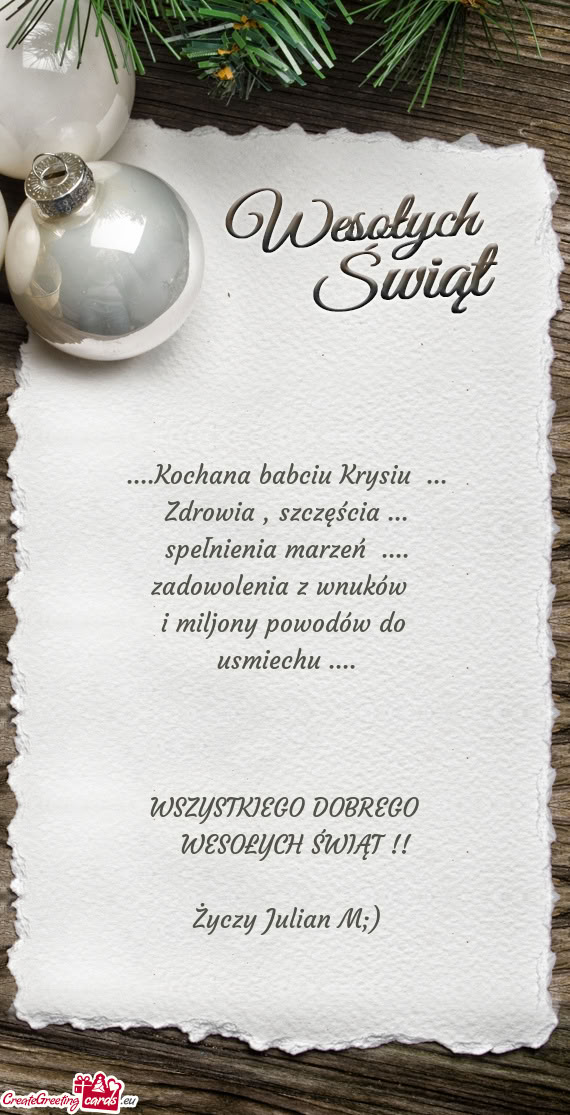 Zdrowia , szczęścia