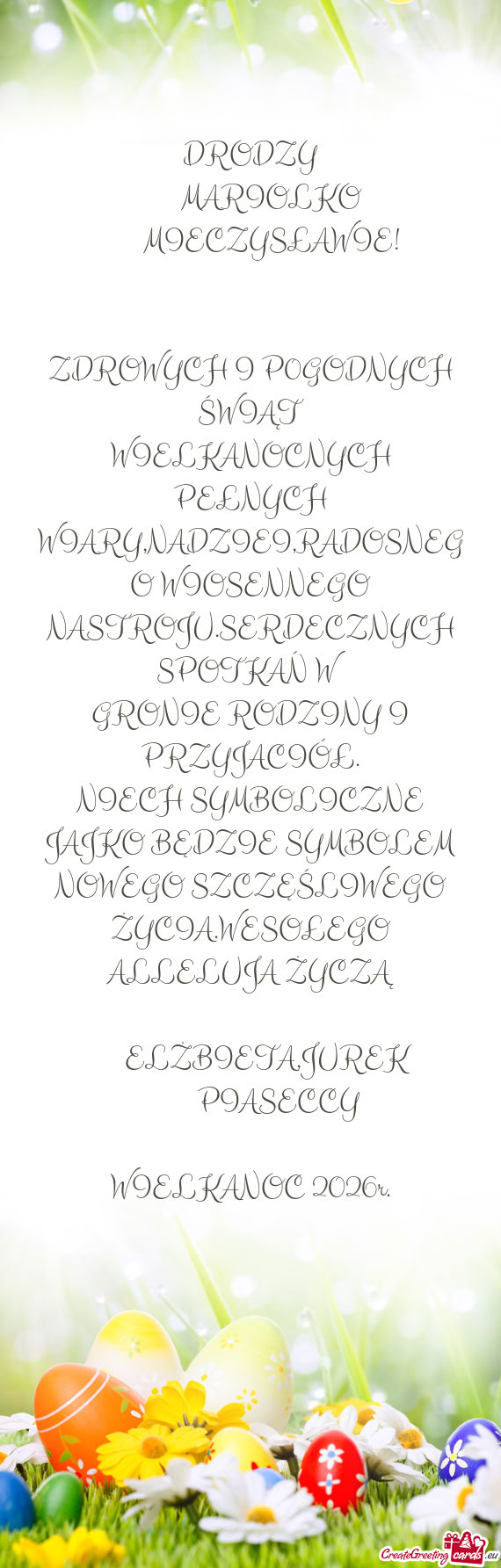 ZDROWYCH I P0GODNYCH ŚWIĄT