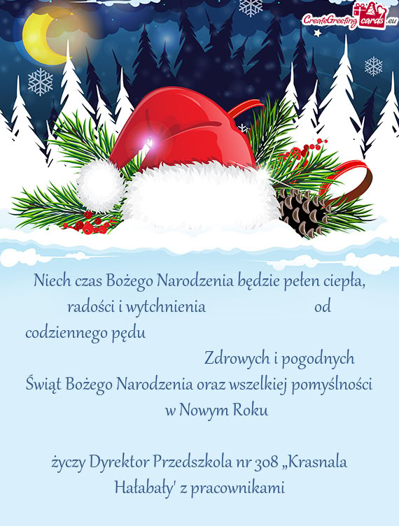 Zdrowych i pogodnych Świąt Bożego Narodzenia oraz wszelkie