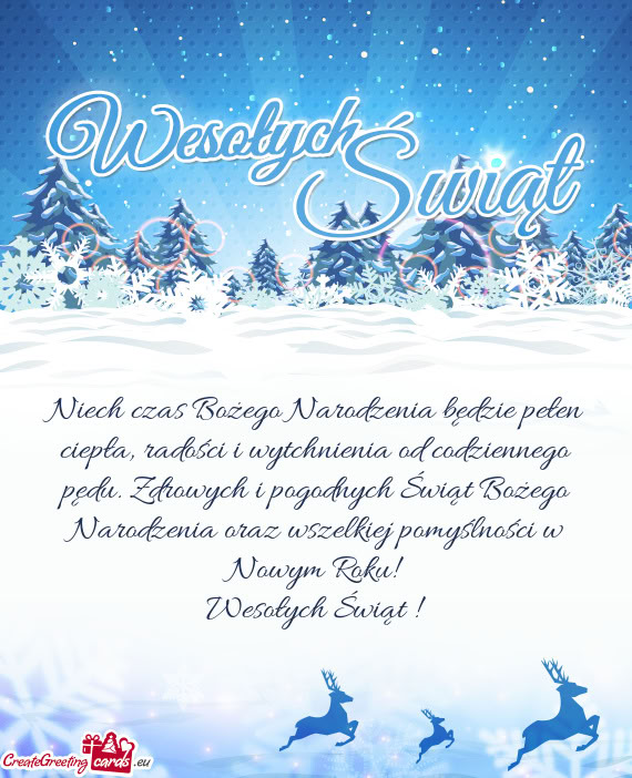 Zdrowych i pogodnych Świąt Bożego Narodzenia oraz wszelkiej pomyślności w Nowym Roku! Wesoł