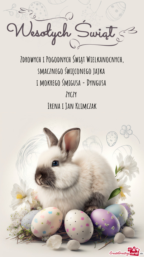 Zdrowych i Pogodnych Świąt Wielkanocnych, smacznego święconego jajka