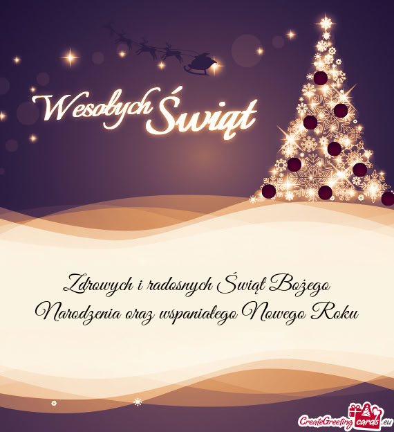 Zdrowych i radosnych Świąt Bożego Narodzenia oraz wspaniałego Nowego Roku