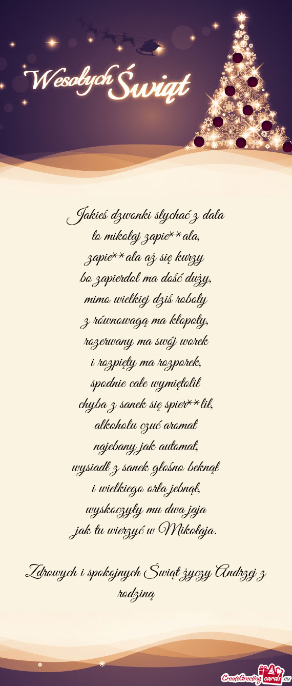 Zdrowych i spokojnych Świąt Andrzej z rodziną 😁