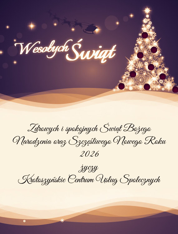 Zdrowych i spokojnych Świąt Bożego Narodzenia oraz Szczęśliwego Nowego Roku 2026