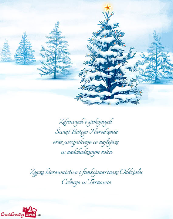 Zdrowych i spokojnych   Świąt Bożego Narodzenia  oraz wszystkiego co