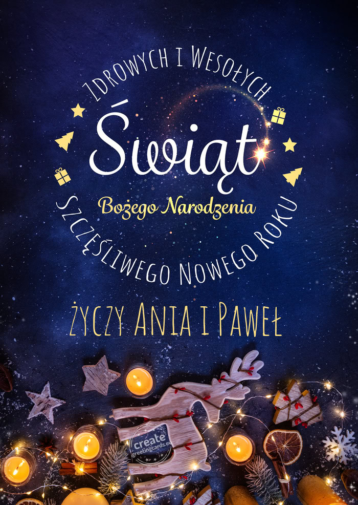 Zdrowych i wesołych Ania i Paweł