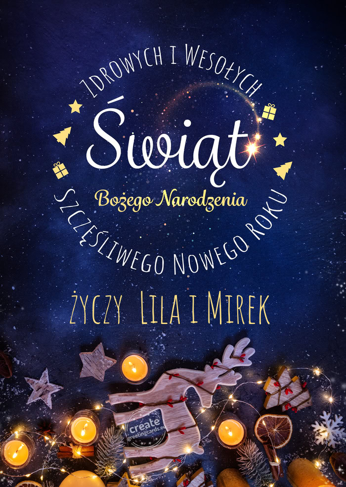 Zdrowych i wesołych Lila i Mirek