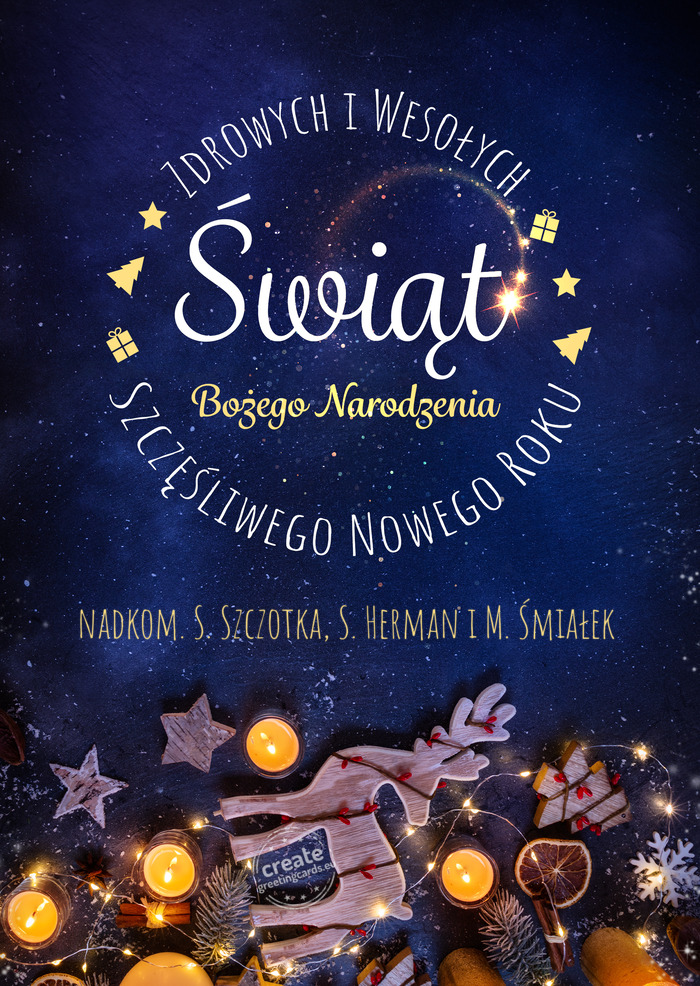 Zdrowych i wesołych nadkom. S. Szczotka, S. Herman i M. Śmiałek