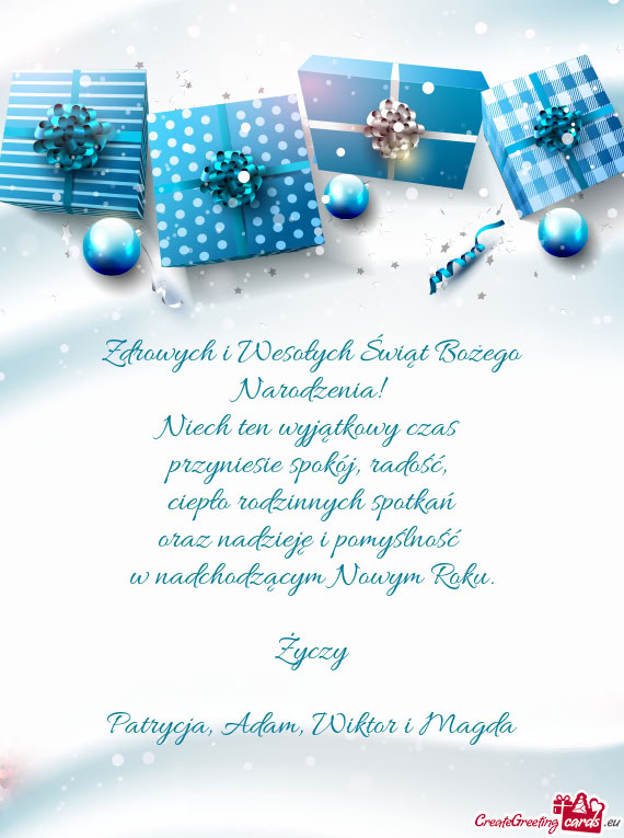 Zdrowych i Wesołych Świąt Bożego Narodzenia! Niech ten wyjątkowy czas przyniesie spokój
