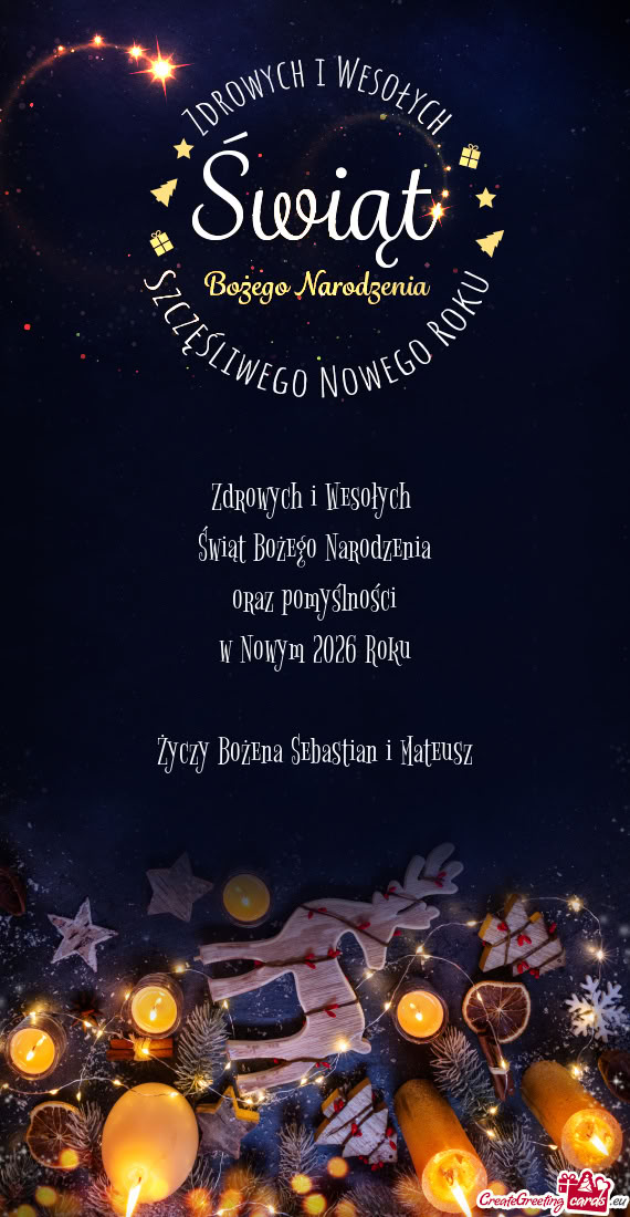 Zdrowych i Wesołych Świąt Bożego Narodzenia oraz pomyślności w Nowym 2026 Roku B