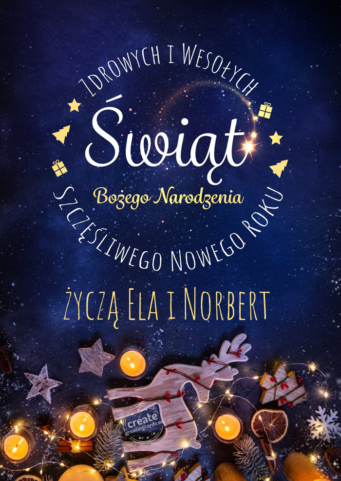 Zdrowych i wesołych życzą Ela i Norbert