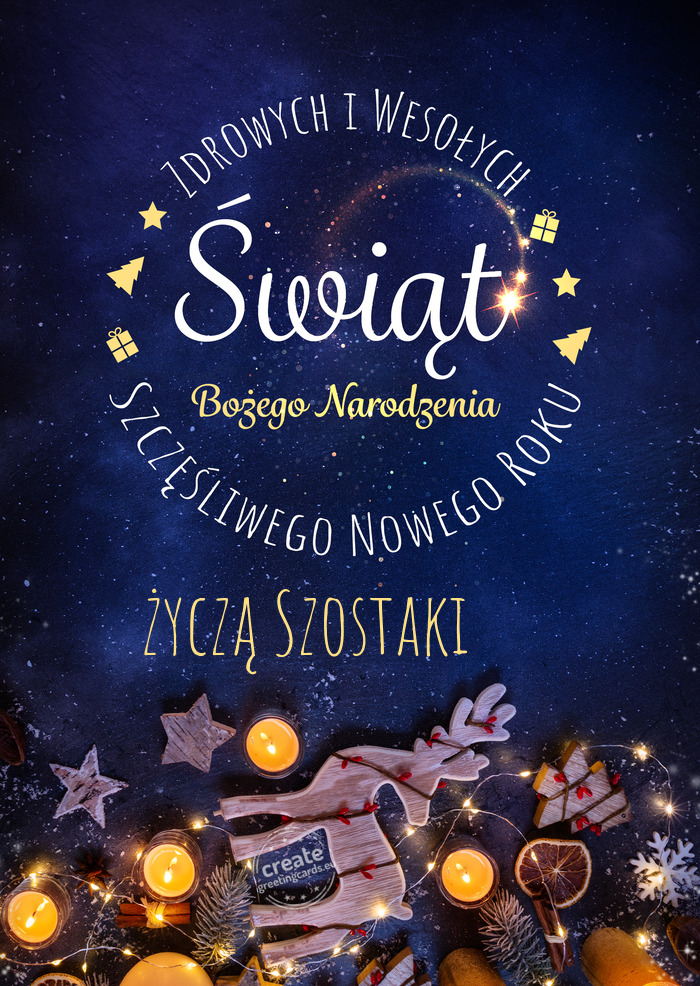 Zdrowych i wesołych życzą Szostaki 🎄🌠