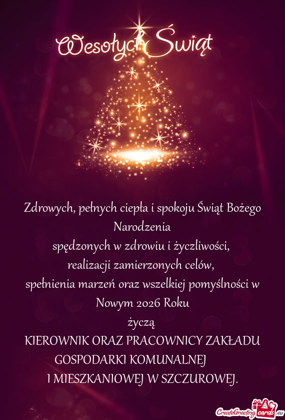 Zdrowych, pełnych ciepła i spokoju Świąt Bożego Narodzenia