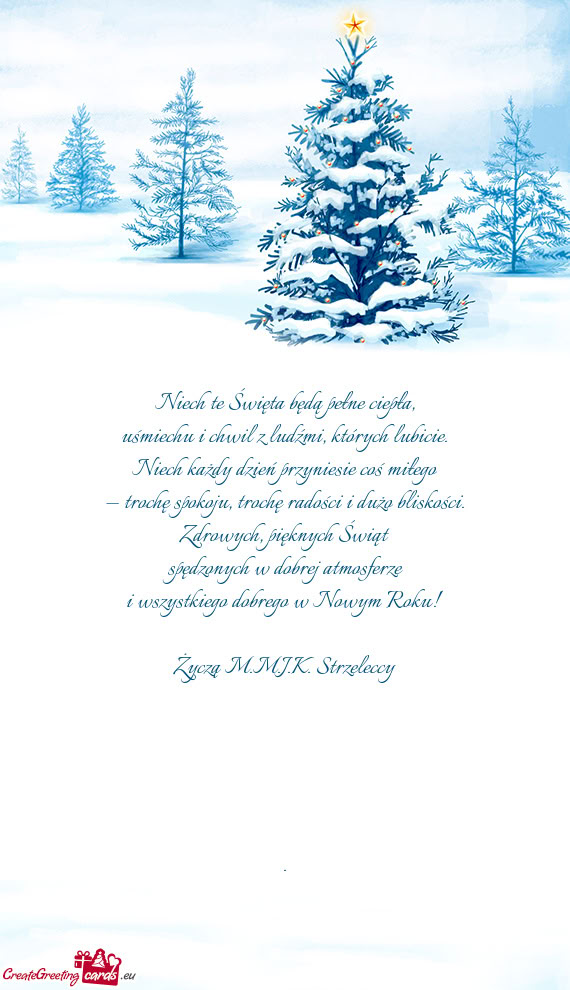 Zdrowych, pięknych Świąt