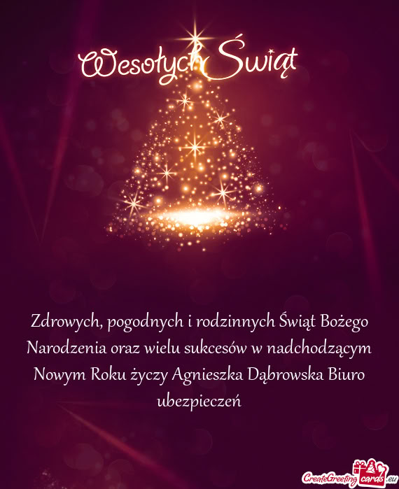 Zdrowych, pogodnych i rodzinnych Świąt Bożego Narodzenia oraz wielu sukcesów w nadchodzącym Now