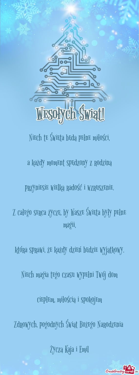 Zdrowych, pogodnych Świąt Bożego Narodzenia 