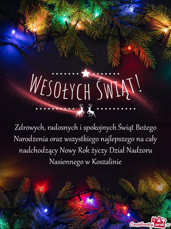 Zdrowych, radosnych i spokojnych Świąt Bożego Narodzenia oraz wszystkiego najlepszego na cały na