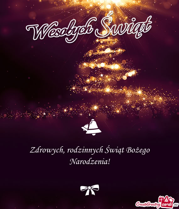 Zdrowych, rodzinnych Świąt Bożego Narodzenia!