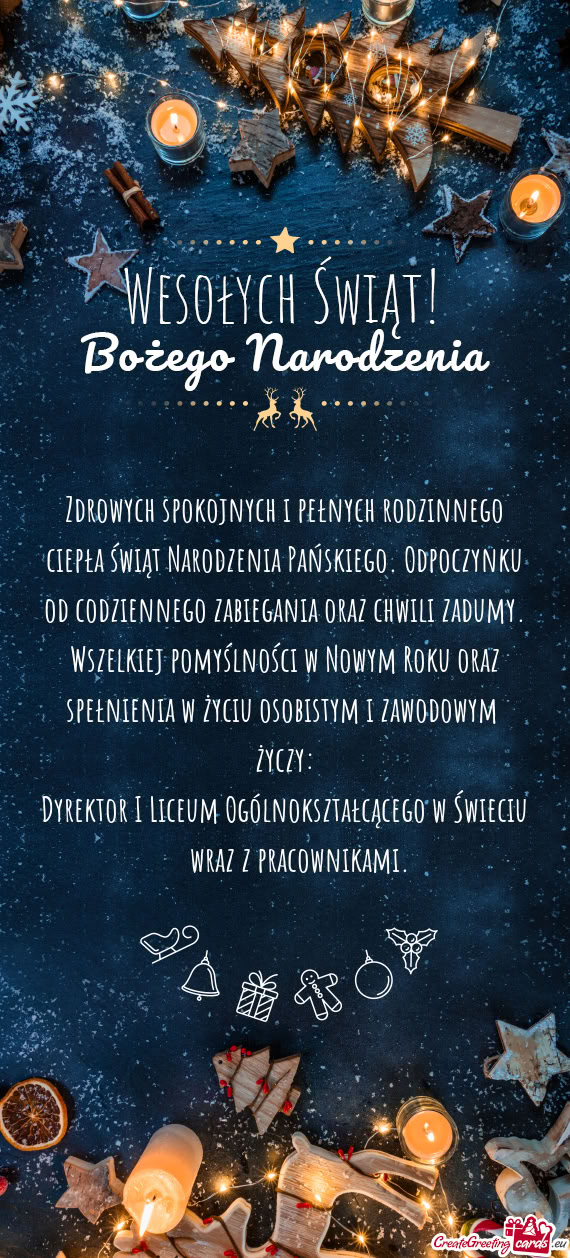 Zdrowych spokojnych i pełnych rodzinnego ciepła świąt Narodzenia