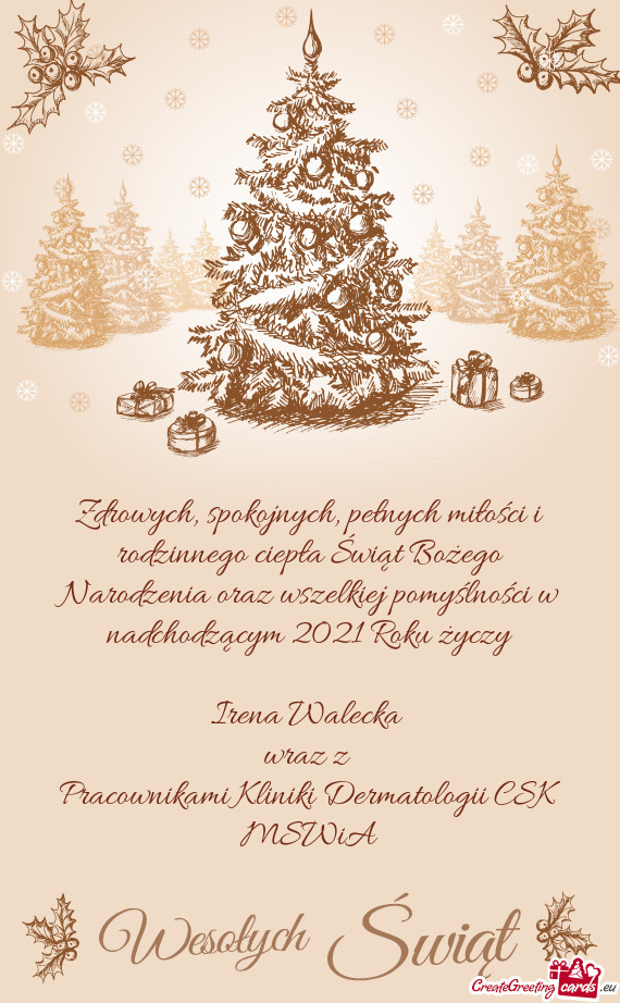 Zdrowych, spokojnych, pełnych miłości i rodzinnego ciepła Świąt Bożego Narodzenia oraz wszelk